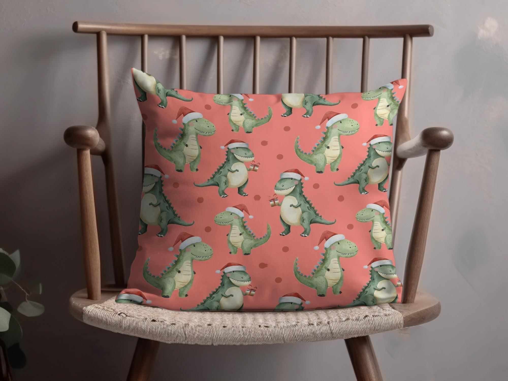 Christmas Dinosaur Seamless Pattern Digital, Holiday Dino Pattern, Festive Repeat Pattern, Cute Dinosaur Art, Christmas Fabric Design