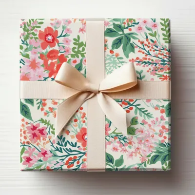 Christmas Ditsy Floral Seamless Maximalist Christmas Pattern