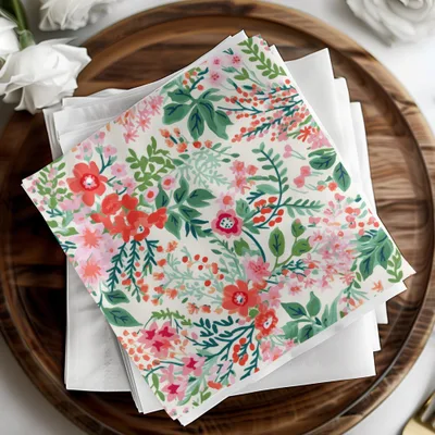 Christmas Ditsy Floral Seamless Maximalist Christmas Pattern