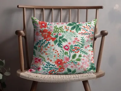 Christmas Ditsy Floral Seamless Maximalist Christmas Pattern