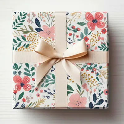 Christmas Ditsy Floral Seamless Maximalist Christmas Pattern