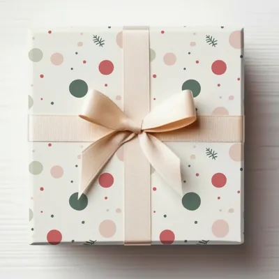 Christmas Pink and Green Polka Dots Seamless Pattern Simple Design