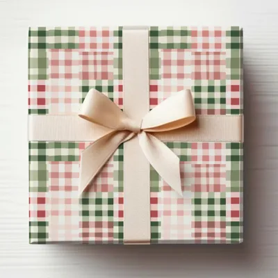 Christmas Pink and Green Seamless Xmas Background POD Commercial Use