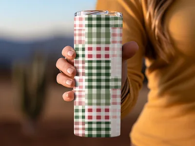 Christmas Pink and Green Seamless Xmas Background POD Commercial Use