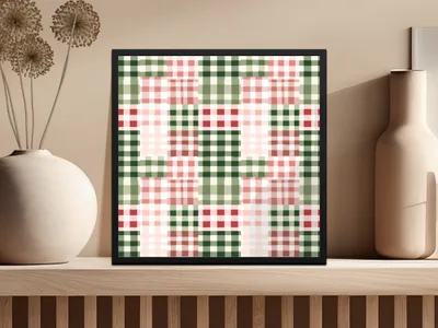 Christmas Pink and Green Seamless Xmas Background POD Commercial Use