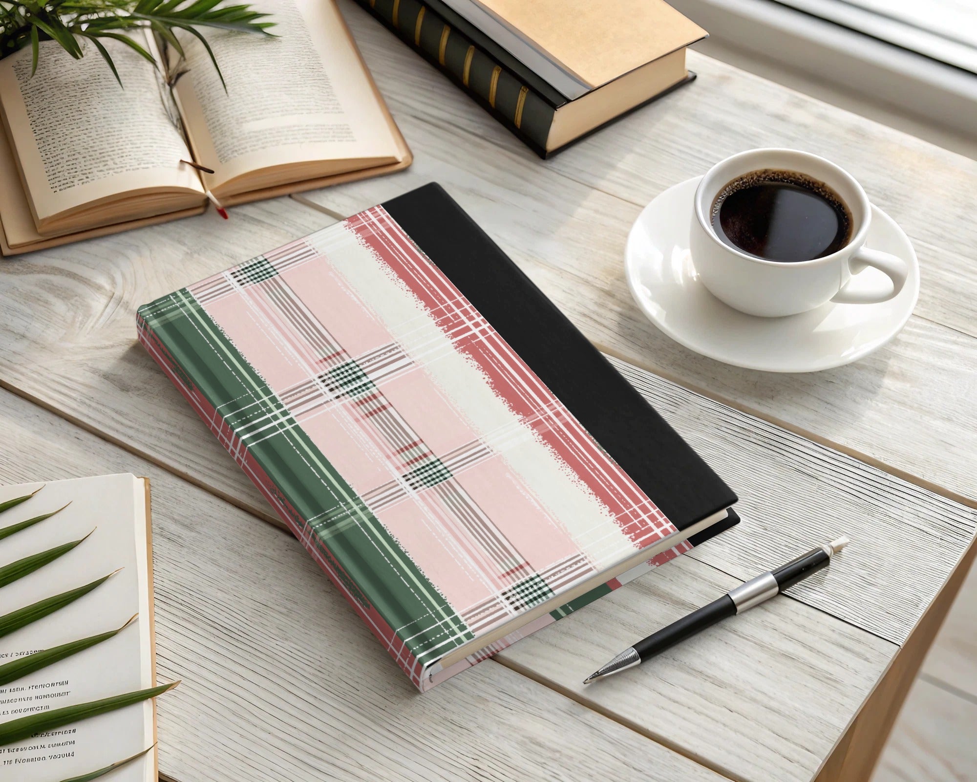 Christmas Tartan Pink and Green Seamless Simple Christmas Pattern
