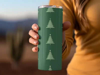 Simple Christmas Tree Digital Pattern JPEG