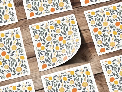 Citrus Digital Paper, Seamless Pattern, Lemon, Orange, Floral, Digital Download, Scrapbooking, Fabric Design, Printable Paper
