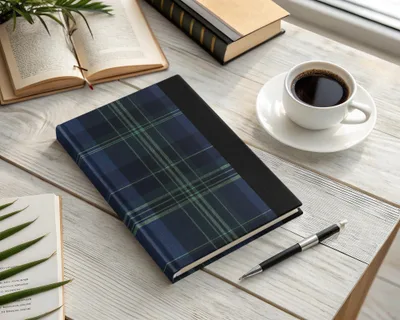 Classic Navy Blue Tartan Seamless Pattern for Crafts