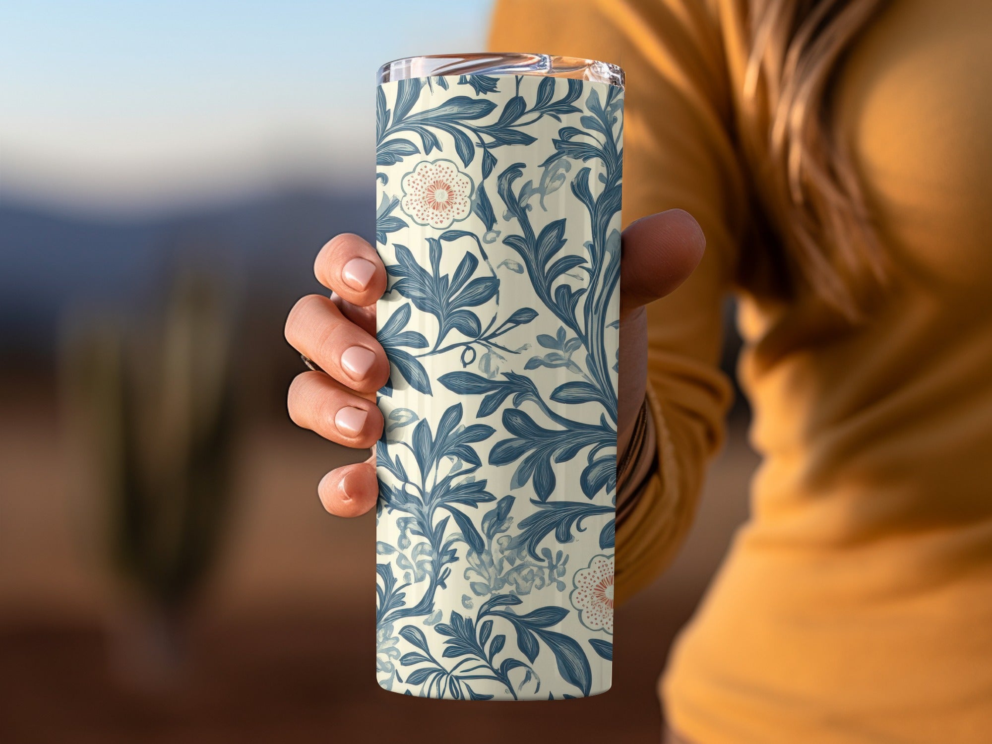 Classic Pattern by William Morris Vines Background Blue and Red Digital