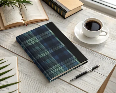 Classic Plaid Seamless Texture Navy Blue Hunter Green Tartan Pattern Digital