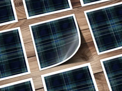 Classic Style Navy Blue Tartan Seamless Digital