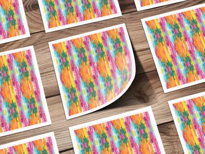 Colorful Ikat Digital Paper, Modern Tribal Pattern, Seamless Boho Jpg, Vibrant Ethnic Pattern, Commercial Use POD Pattern