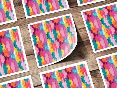 Colorful Ikat Digital Paper, Seamless Boho JPG, Modern Tribal Pattern, Commercial Use POD Pattern, Vibrant Ethnic Texture, Textile Repeat
