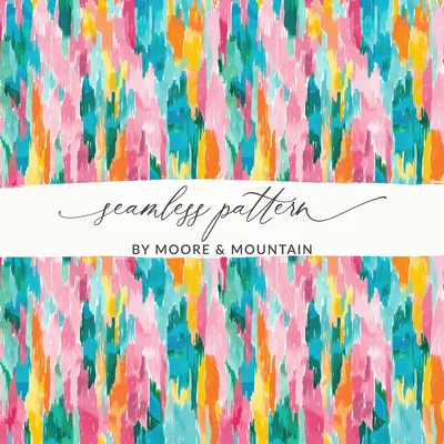 Colorful Ikat Digital Pattern, Bright Boho Seamless Design, Vibrant Ethnic Pattern, Commercial Use POD, Seamless Digital Print (139)