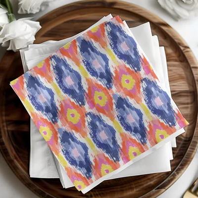 Colorful Ikat Seamless Digital Pattern, Modern Tribal Repeat, Commercial Use, Vibrant Ethnic Print, Boho Wallpaper, Summer Textile