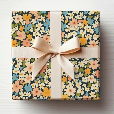 Colorful Spring Ditsy Floral Background Art Digital