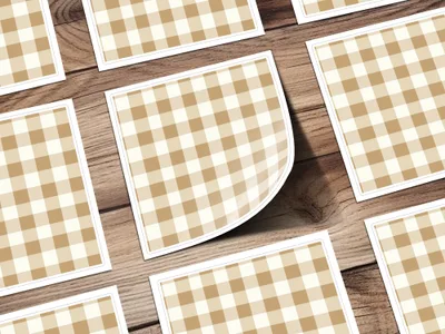 Creamy Beige Buffalo Check Seamless Pattern Commercial Use, Gingham Seamless, Checkered High Resolution Digital Paper