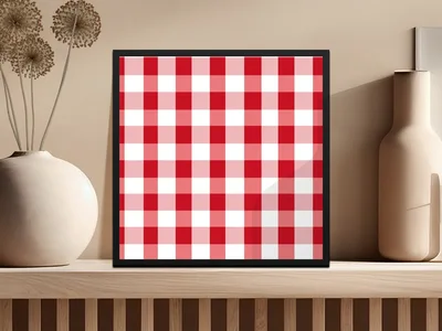 Crimson Gingham Seamless Pattern, Buffalo Check Digital Paper, Commercial Use