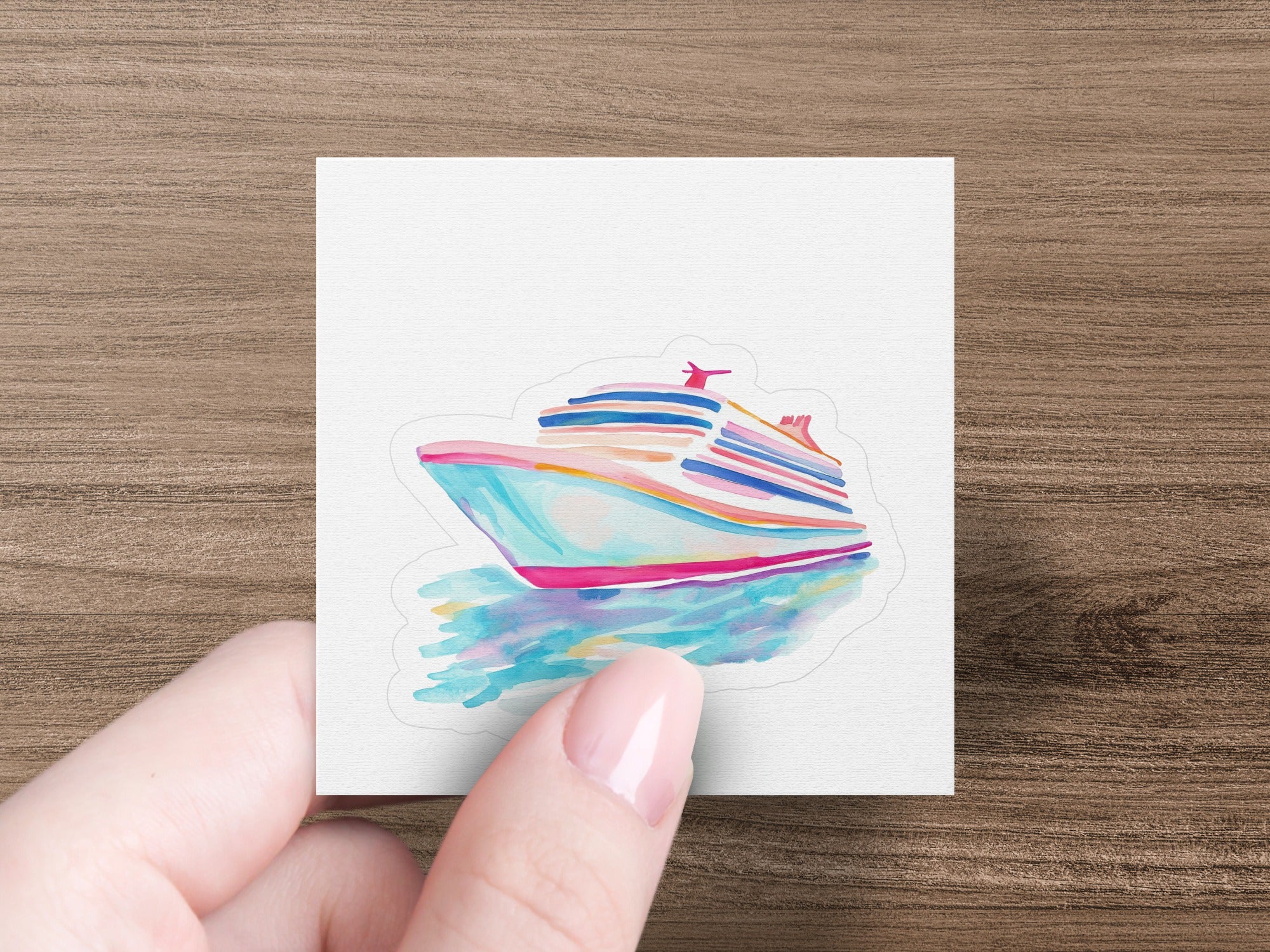 Cruise Ship SVG Digital Art File, Modern Pastel Cruise Vacation PNG, Travel Art Print Instant Download, Nautical Home Decor SVG