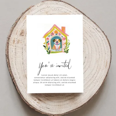 Cute Doghouse Preppy PNG SVG, Gouache Style Illustration, Painterly Pastel Artwork, Hand Painted Clipart, Trendy Sticker, Girly Artsy