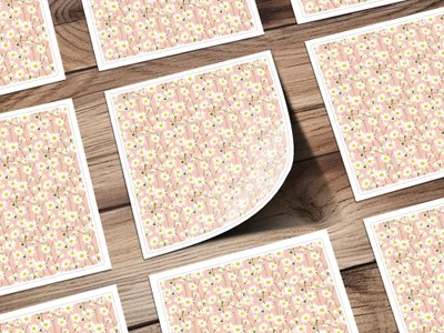 Daisy Digital Paper, Floral Seamless Pattern, Pink Background, Fabric Design, Scrapbooking Paper, Digital Download, 2 JPEG files