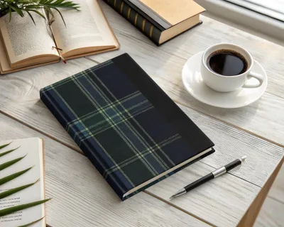 Dark Blue And Green Seamless Tartan Pattern Digital