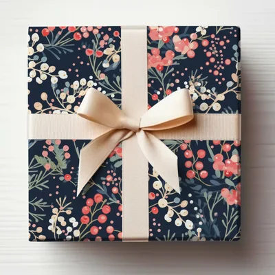 Dark Christmas Ditsy Floral Seamless Pattern for Commercial Use