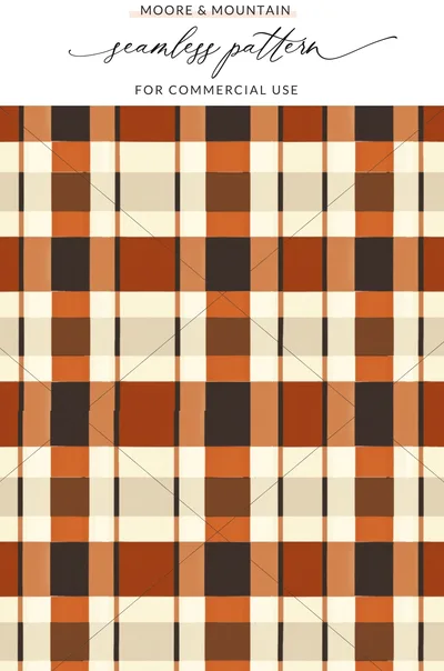Dark Modern Fall Seamless Pattern Download, Brown Rust Colored, For Commercial Use, Sublimation Design, Surface Pattern Design