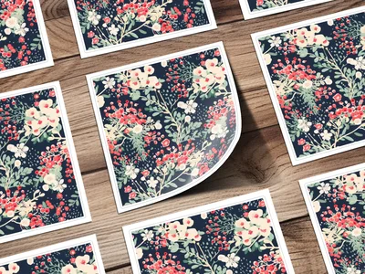 Dark Navy Blue Preppy Christmas Seamless Pattern for Commercial Use