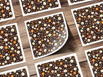Dark Spring Ditsy Floral Seamless Pattern for Design Digital