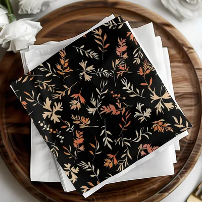 Dark Watercolor Wildflowers Pattern Boho Seamless Wildflower