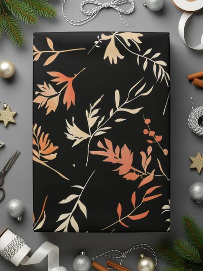Dark Watercolor Wildflowers Pattern Boho Seamless Wildflower