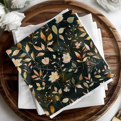 Dark Watercolor Wildflowers Pattern Boho Seamless Wildflower Digital