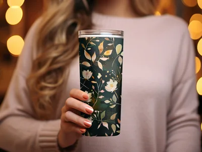 Dark Watercolor Wildflowers Pattern Boho Seamless Wildflower Digital