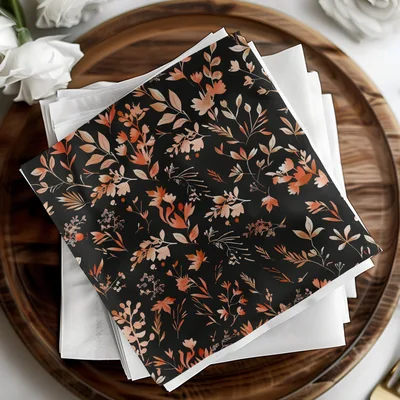 Dark Watercolor Wildflowers Pattern Boho Wildflower Seamless
