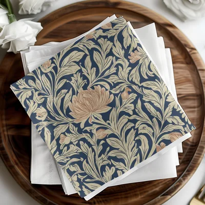 Dark William Morris Larkspur Print Floral Pattern