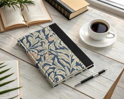 Dark William Morris Larkspur Print Floral Pattern