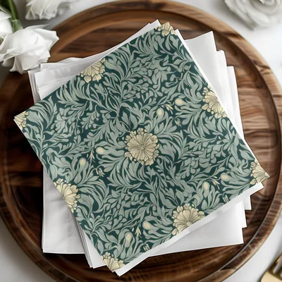 Dark William Morris Seamless Pattern Background For Commercial Use