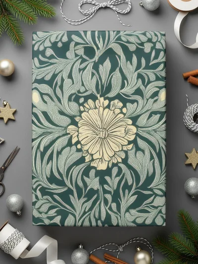 Dark William Morris Seamless Pattern Background For Commercial Use