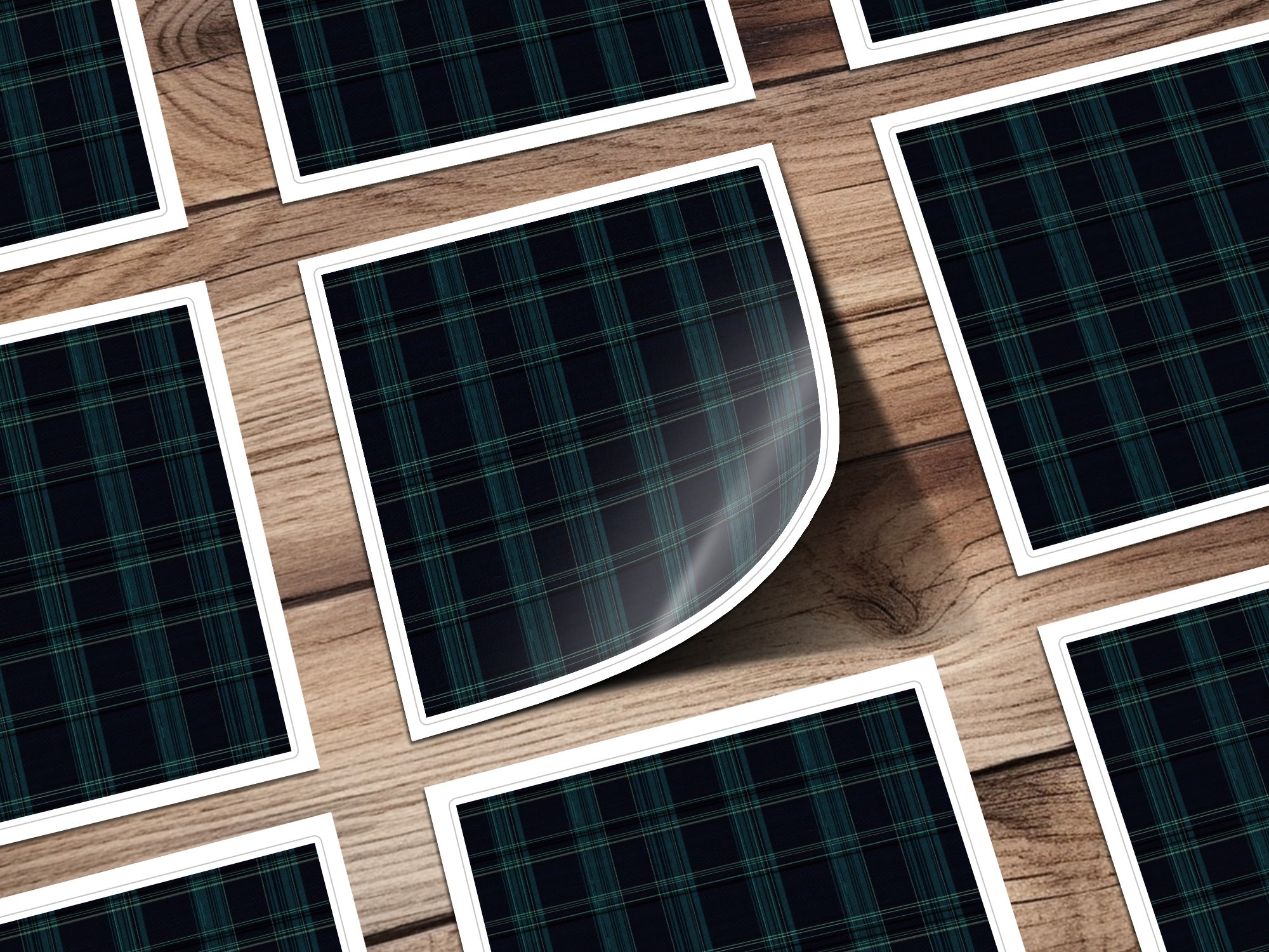 Deep Navy Plaid Pattern Design Scottish Tartan Background