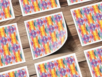 Digital Colorful Ikat Print, Modern Tribal Pattern, Seamless Boho JPG, Vibrant Ethnic Pattern, Commercial Use POD, Summer Textile