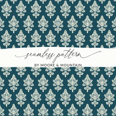 Digital Damask Pattern, Seamless Lace Pattern, Art Deco Design, Retro Wallpaper Repeat, Vintage Lace Motif, Elegant Fabric Print