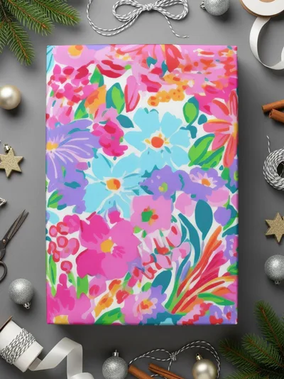 Neon Preppy Floral Seamless Background Trendy Seamless Pattern Ditsy Flowers