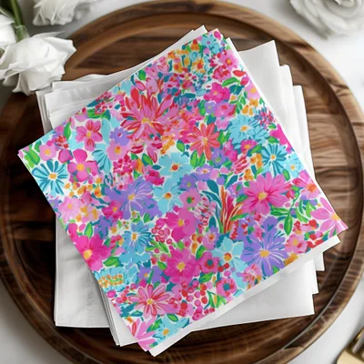 Neon Preppy Floral Seamless Background Trendy Seamless Pattern Ditsy Flowers