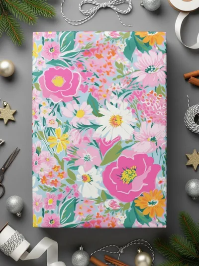 Digital Floral Seamless Pattern, Pink Flowers Design, Flower Print, Digital Paper Pack, Seamless Design for Fabric, Digital Download