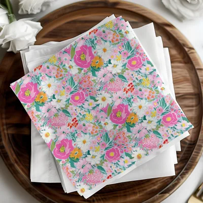 Digital Floral Seamless Pattern, Pink Flowers Design, Flower Print, Digital Paper Pack, Seamless Design for Fabric, Digital Download