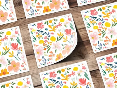 Digital Floral Seamless Pattern, Watercolor Flowers, Repeat Pattern, Fabric Design, Printable Paper, Scrapbooking, Spring Florals