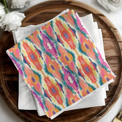 Digital Ikat Seamless Pattern, Modern Tribal Pattern, Colorful Boho Print, Commercial Use POD, Vibrant Ethnic Digital Repeat, JPG