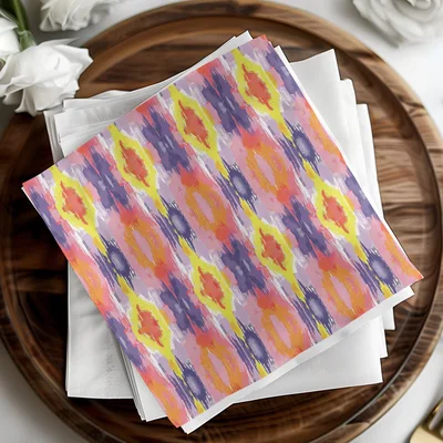 Digital Ikat Seamless Pattern, Modern Tribal Print, Colorful Boho Design, Commercial Use POD, Vibrant Ethnic Repeat, JPEG File